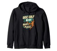 Disc Golf Is My Happy Place Player Felpa con Cappuccio