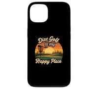 Disc Golf My Happy Place Sunset Frolf Player Custodia per iPhone 13