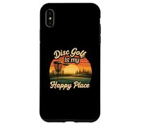Disc Golf My Happy Place Sunset Frolf Player Custodia per iPhone XS Max