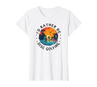 Disc-Golf-Player Disc-Golfing detti Divertenti Disc-Golf Maglietta con Stampa Grafica Economica, Donna, Bianco, XS