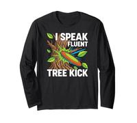 Disc Golf Player I Speak Fluent Tree Kick Humor Maglia a Manica