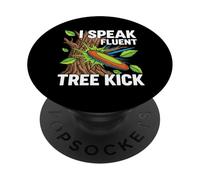 Disc Golf Player I Speak Fluent Tree Kick Humor PopSockets PopGrip Adesivo
