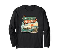 Disc Golf Road Trip Vintage Frolf Travel Gift Tee Retro Maglia a Manica