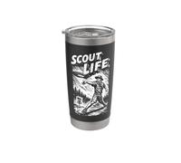 Disc Golf Scout - Scout Life Retro Scouting Illustration Bicchiere termico in acciaio inox doppia parete