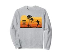 Disc Golf Tropical Sunset Palm Trees Beach Graphic Felpa