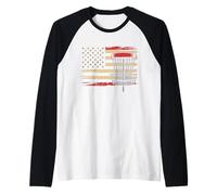 Disc Golf USA Flag T-Shirt - Patriotic Frolf Player Maglia con Maniche Raglan