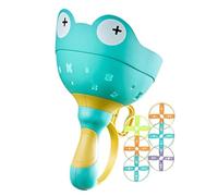 Disc Launcher Toy Set - String Spinner Rotator, Flying Saucer Catcher, Outdoor Family Interactive Game, Frog Themed Capture | Backyard Beach Playground Gift For Children Over 4 Years