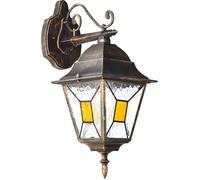 Discendente Applique per esterni Janel, Dore Black, E27 Max 60W, Bulb non incluso