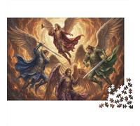 Discesa dei Quattro Angeli Puzzle in Legno 500 Pezzi Adulti E Ragazzi,Legno,Sfida Impossibile,Gioco Educativo,Idea Regalo,Antistress,Decorazione Casa,dai 14 Anni (52x38cm)