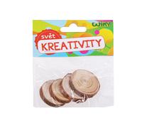 Dischetti di legno 3-4 cm, set da 4 pezzi