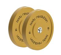 Dischi 15 kg gialli IWF, 45 cm, coppia