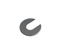 Dischi a fessura in acciaio, zincato e alluminio, disco a U aperto, disco a U con fessura, distanziatore aperto, set da 10 (acciaio inossidabile, M14 x 40 x 1,5 (10 pezzi)