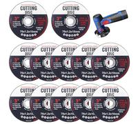 Dischi a lamelle abrasive, 76 mm, per legno e metallo, 12 pezzi, colore: nero