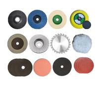 Dischi abrasivi Ø 75 mm x 10 mm, dischi da taglio a ventaglio, set di lame circolari, dischi lamellari, dischi per lucidatura, smerigliatrice angolare, accessori per piastrelle, vetro, legno, metallo