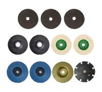 Dischi abrasivi Ø 75 mm x 10 mm, dischi da taglio a ventaglio, set di lame circolari, dischi lamellari, dischi per lucidatura, smerigliatrice angolare, accessori per piastrelle, vetro, legno, metallo