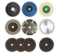 Dischi abrasivi Ø 75 mm x 10 mm, dischi da taglio a ventaglio, set di lame circolari, dischi lamellari, dischi per lucidatura, smerigliatrice angolare, accessori per piastrelle, vetro, legno, metallo