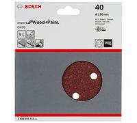 Bosch Foglio abrasivo C430 125 mm 40 8 fori, a strappo Quantità:5