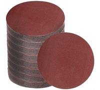Dischi abrasivi floccanti da 20,3 cm, confezione da 80 pezzi, grana P60-P800, assortimento per legno, metallo, vernice abrasiva con retro morbido, colore rosso, lunga durata, 8 misure, strumenti per