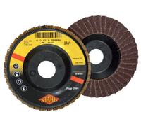 DISCHI ABRASIVI LAMELLARI 10 PZ DIAMETRO MM.115X22 GR.100 DISCO A LAMELLE