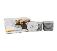 Mirka Iridium Soft dischi abrasivi Ø 77 mm/grana P800 /a strappo Multifit / 20 pezzi/abrasivo a base di schiuma per una precisa levigatura a secco, levigatura di vernici trasparenti, finitura