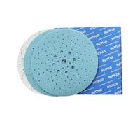 Dischi abrasivi porosi da 225 mm, grana 600, con gancio e anello, 10 dischi abrasivi in ceramica blu, senza polvere, carta vetrata orbitale casuale, per automobili e lavorazione del legno