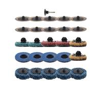 Dischi abrasivi Roll Lock tipo R da 26 pezzi da 2 pollici, lucidatura superficiale a cambio rapido for utensili rotanti