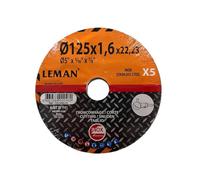 Dischi da taglio 125 x 1,6 x 22,23 (Set da 5) Professionali e resistenti, Rivestimento al Carburo di Tungsteno, per tagli netti e precisi