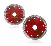 Dischi da taglio per piastrelle, super sottili, 1 mm, lama diamantata, 115/125 mm, per smerigliatrice angolare, ceramica, porcellana, granito, metallo, rosso