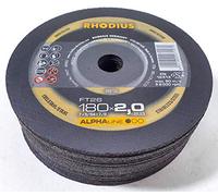 Dischi da taglio Rhodius FT26 180 x 2,0 mm per acciaio inox/acciaio 25 pezzi