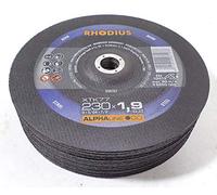 Dischi da taglio Rhodius XTK77 230 x 1,9 mm per acciaio 25 pezzi curvati