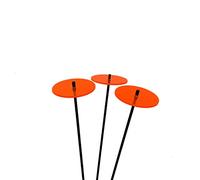 Dischi del Sole Medi 3 Incandescente Grandi Pali da Giardino 50cm Altezza Ornamento Esterni Regalo per Giardinieri Sun Catcher Garden Decor, Colour:fluorescent Orange