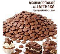 Dischi di Cioccolato al Latte 1 Kg Decorazioni per Torte e Dolci