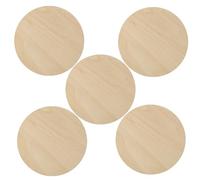 Dischi di Legno Rotondi Grezzi 5 Pezzi per Bricolage e Decorazione | Legno Chiaro, Superficie Vuota per Dipingere e Scrivere, Adatti a Casa e Feste, Formato Rotondo