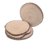 Dischi di Legno Tondi 4 Pezzi 25cm, Finitura Grezza per Centrotavola