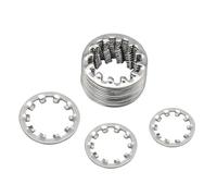 Dischi di sicurezza interni esterni a stella in acciaio inox M3 M4 M5 M6 M8 M10 M12 M14 M16 M20 M24 M27 M30 guarnizione (interno Tooth,M10,5 20 pezzi)