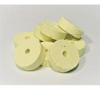 Dischi di zolfo da 10 gr/pz. - 50 pezzi (0,5 kg) Dischi zuccherini combustibili per la disinfezione di botti, botti o spaventare api nei favi