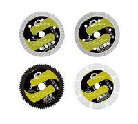 Dischi Diamantati 75mm 4pezzi Lama Piastrelle/Lama Legno/Lama Calcestruzzo/Lama Acciaio per Porcellanato Ceramica Tavole in Metallo Morbido Plastica Smerigliatrice Angolare con Foro 10mm SANLEETEK