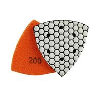 Dischi for lucidatura a secco diamantati triangolari da 90 mm for granito, marmo, cemento, pietra, dischi abrasivi, 1/7 pezzi(200 grit 1PCS)