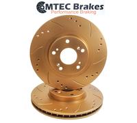 Dischi Freni Posteriori per Crossfire Roadster 3.2V6 SRT-6 05-06 Oro e Scanalati
