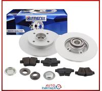 Dischi Freno 249mm Incl. Cuscinetti Ruota Absring Pastiglie Post Peugeot Citroën