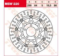 Dischi freno 290 mm Trw Suzuki Rgv 250/gsf 400-600/gsx 600-750/rf 600/sv 650 Msw