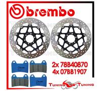 Dischi Freno Anteriore BREMBO + Pastiglie CC PER DUCATI 748 S 1999 99 2000