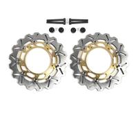 Dischi freno anteriori maggiorati per Ya.ma.ha XP T-MAX 500 2005-2007 / XP T-MAX 530 ABS 2012-2019 / XP T-MAX 560 ABS 2020-2021 Oro Include una staffa a vite DX IRON LUX Tech Max rilasci