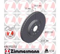 Dischi Freno Anteriori ZIMMERMANN Interno Ventilato Forato Ø320mm per Volvo V40