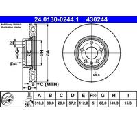 Dischi freno AUDI A4 B9 1.4 TFSI 24.0130-0244.1
