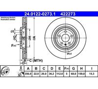 Dischi freno AUDI A6 C7 1.8 TFSI 24.0122-0273.1