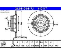 Dischi freno BMW 5 (E34) 518 i 24.0110-0117.1 (1 pezzo)