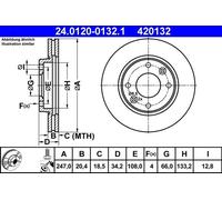 Dischi freno CITROËN AX 1.4 GTi 24.0120-0132.1 (1 pezzo)