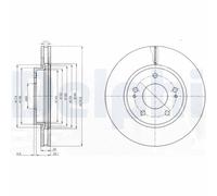 Delphi Disco freno BG4147 Anteriore ventilato Ø276 mm