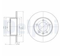 Discofreno BG4320 DELPHI per RENAULT OPEL NISSAN